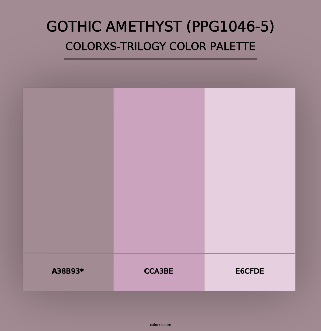 Gothic Amethyst (PPG1046-5) - Colorxs Trilogy Palette