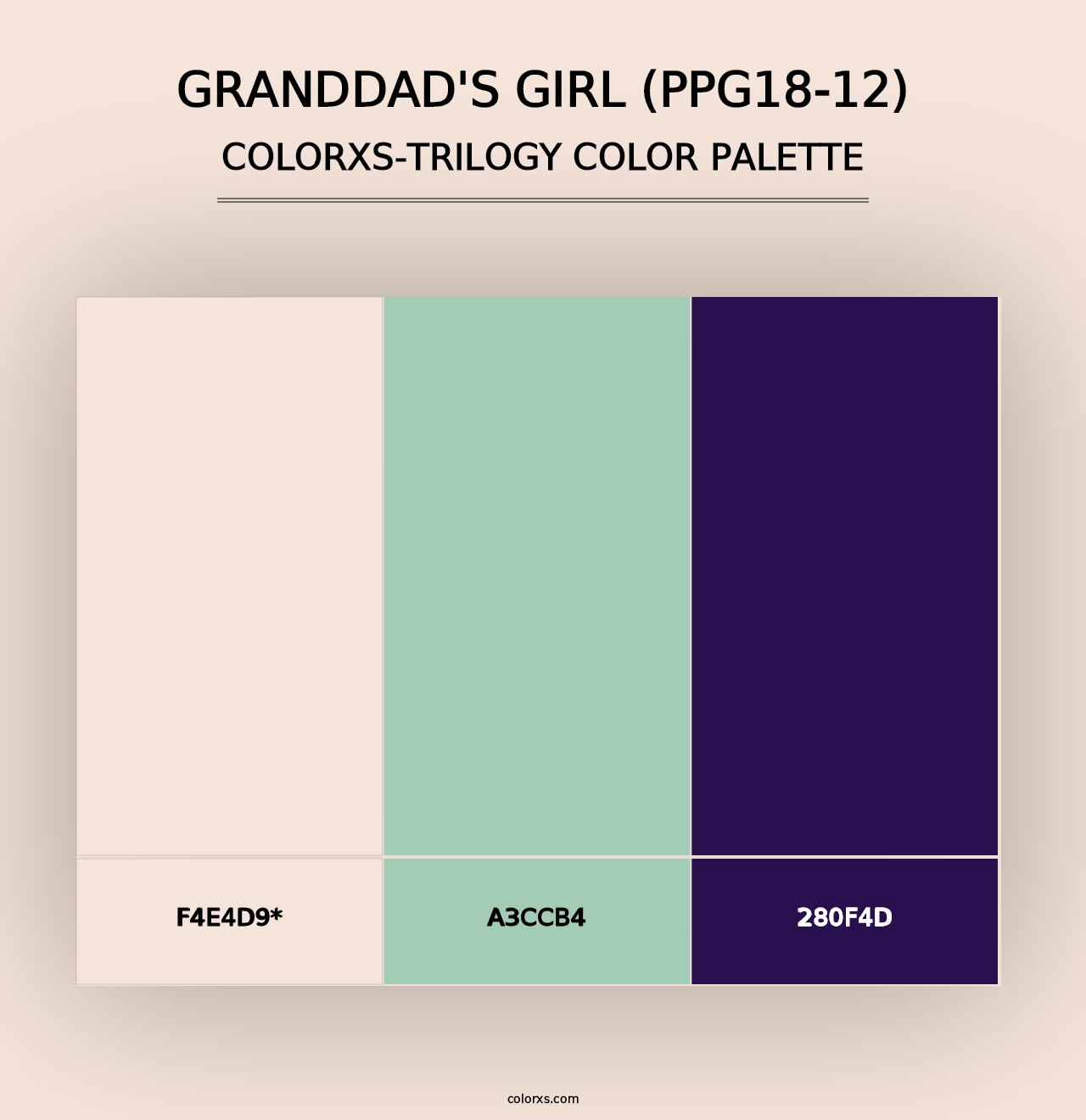 Granddad's Girl (PPG18-12) - Colorxs Trilogy Palette