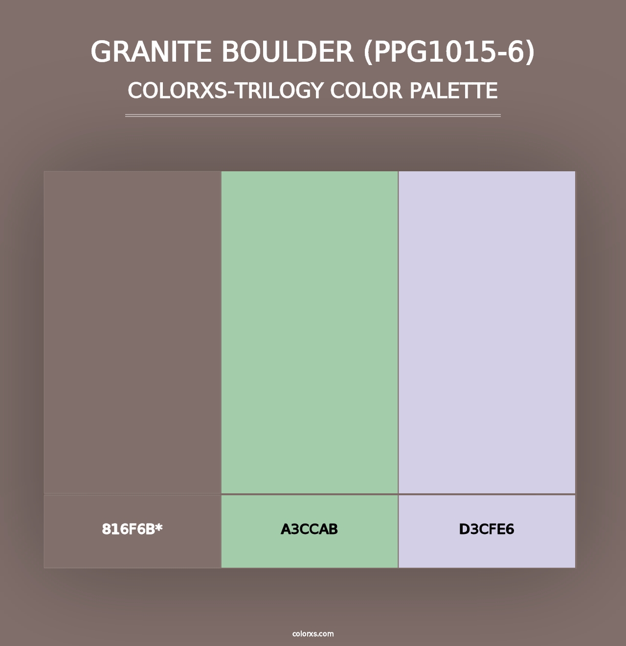 Granite Boulder (PPG1015-6) - Colorxs Trilogy Palette