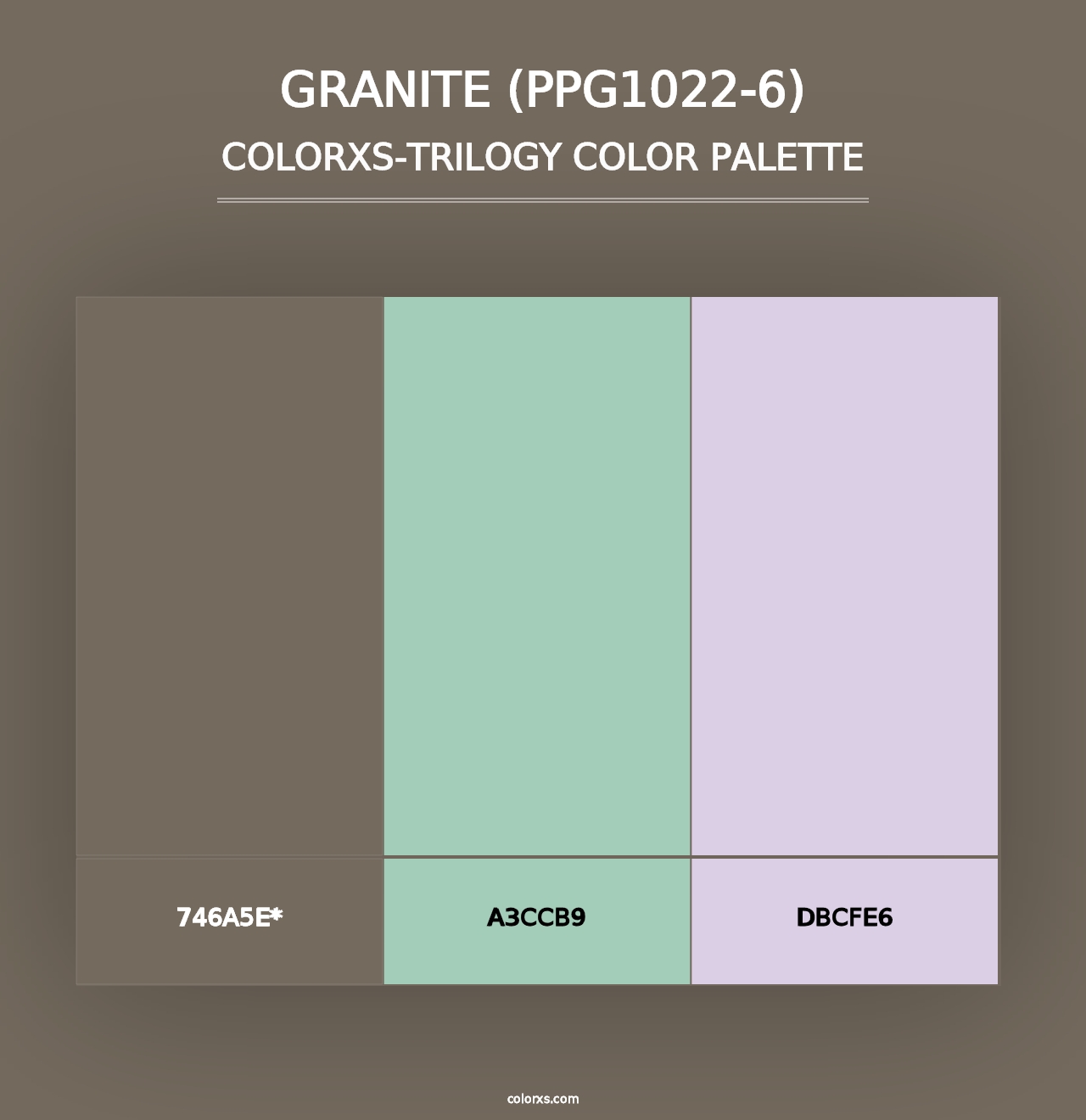 Granite (PPG1022-6) - Colorxs Trilogy Palette