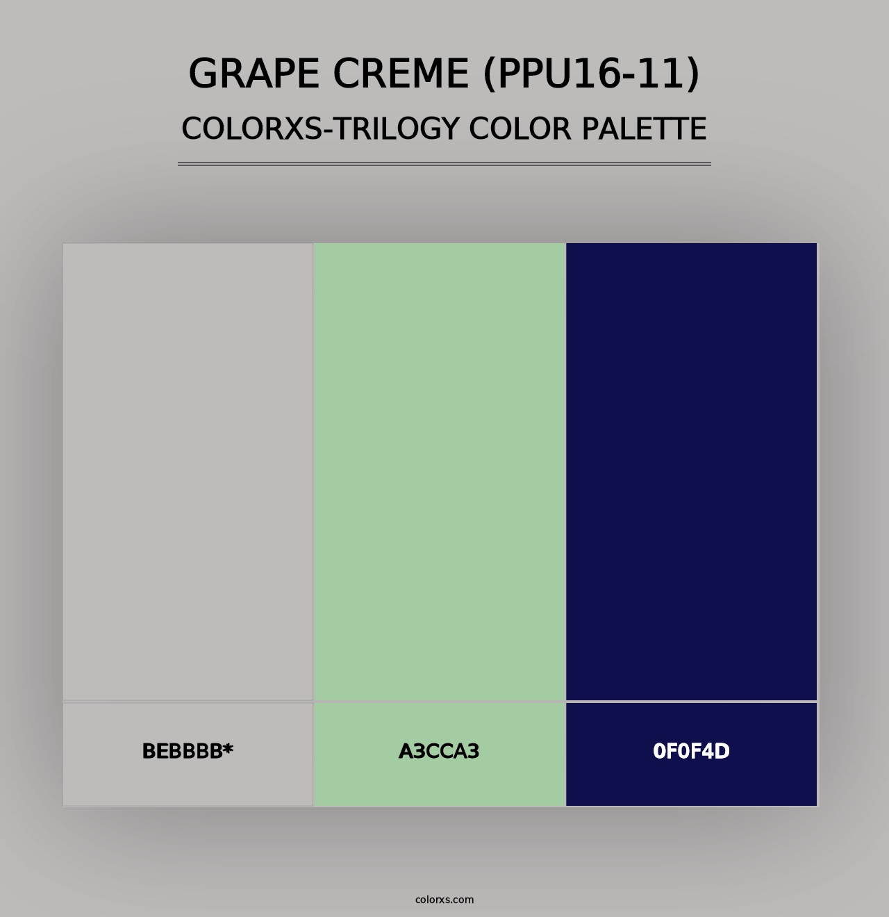 Grape Creme (PPU16-11) - Colorxs Trilogy Palette