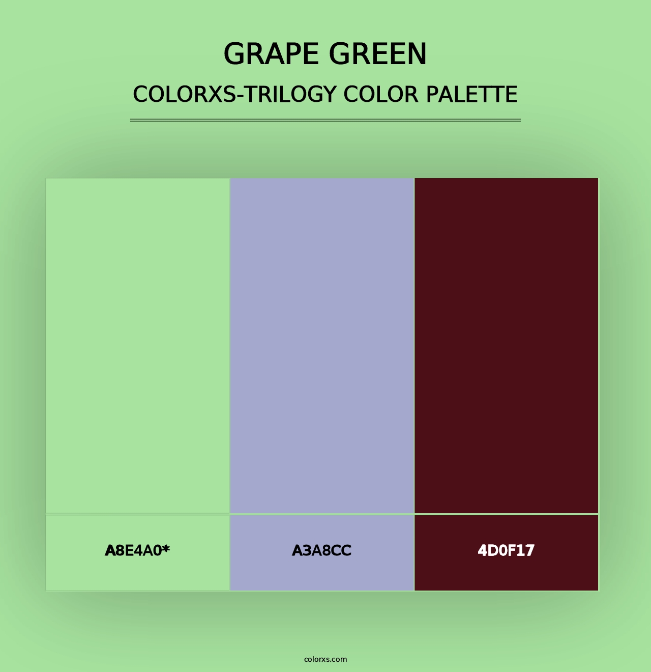 Grape Green - Colorxs Trilogy Palette