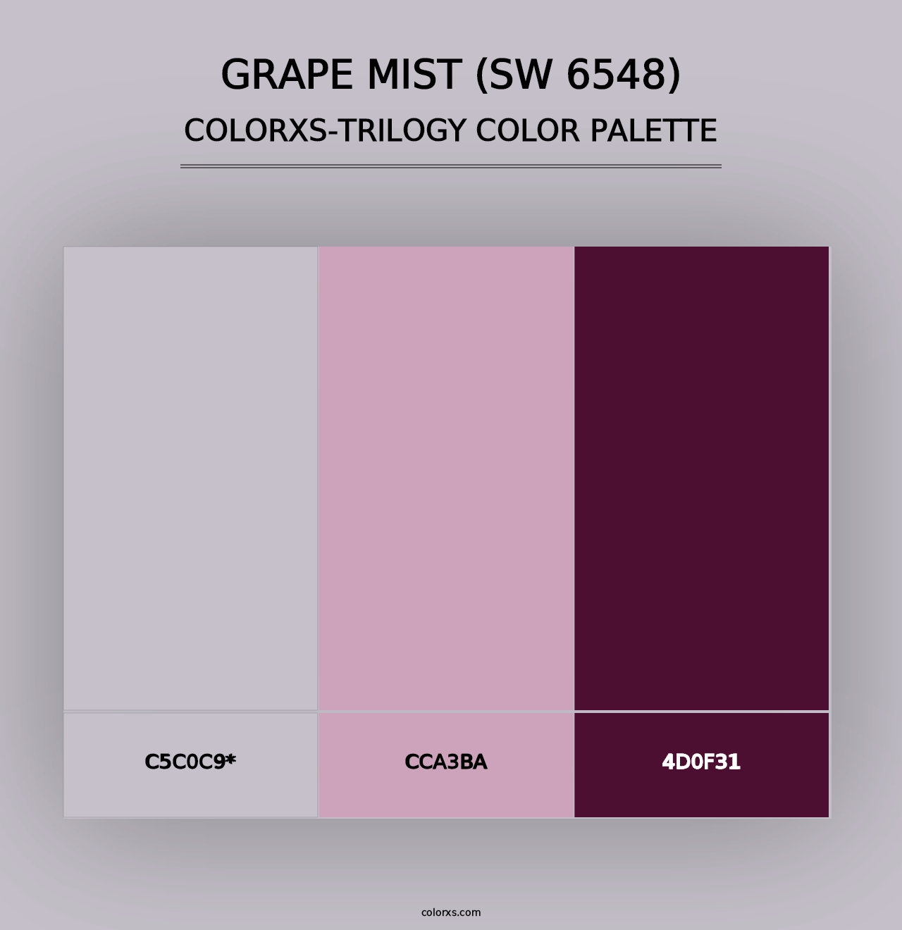 Grape Mist (SW 6548) - Colorxs Trilogy Palette