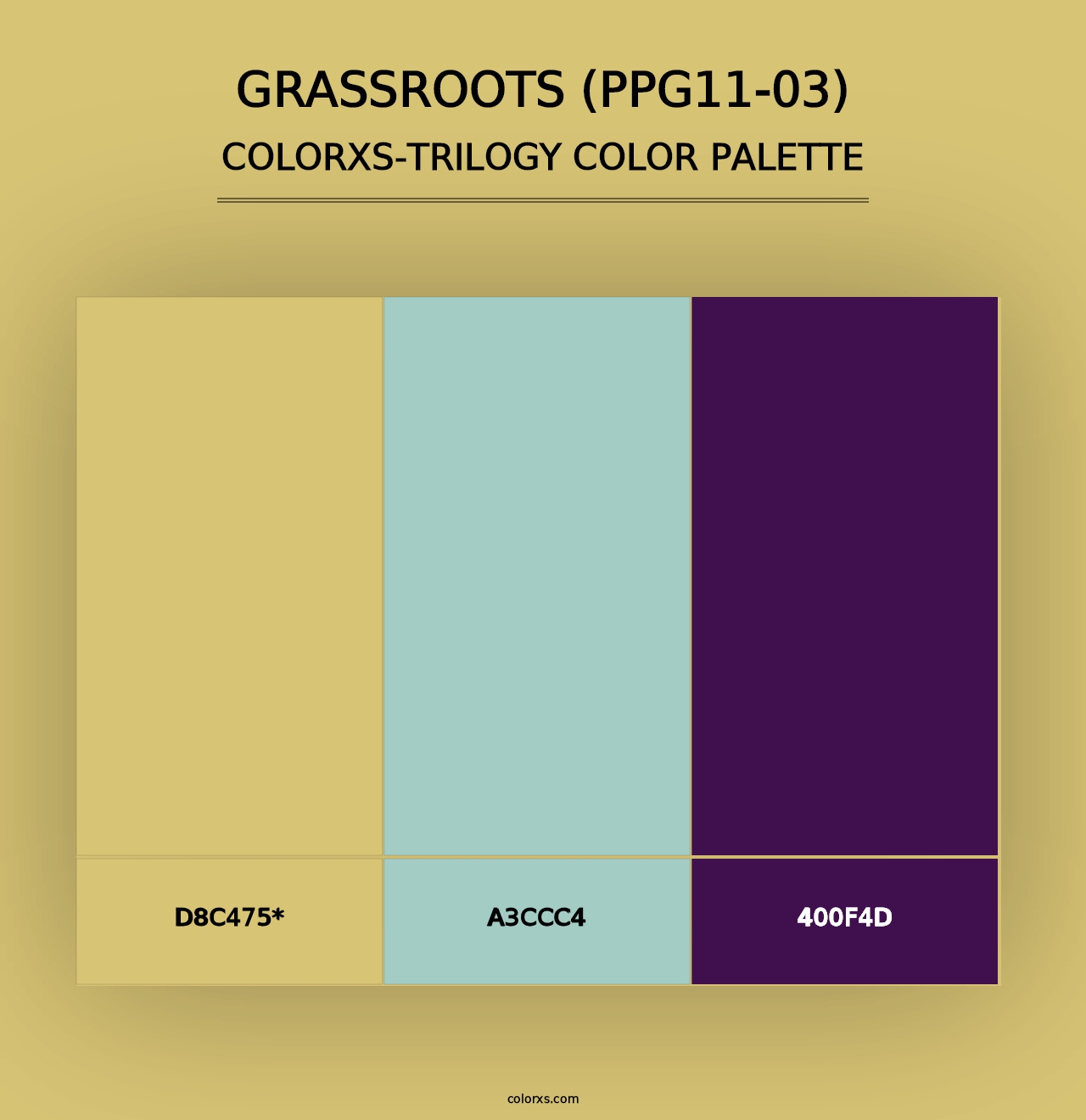 Grassroots (PPG11-03) - Colorxs Trilogy Palette