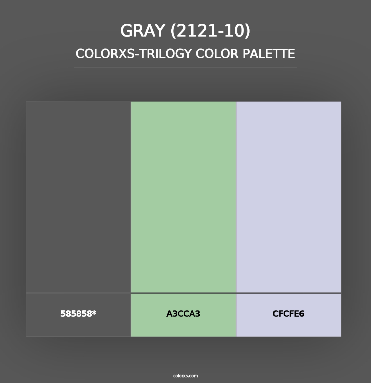 Gray (2121-10) - Colorxs Trilogy Palette