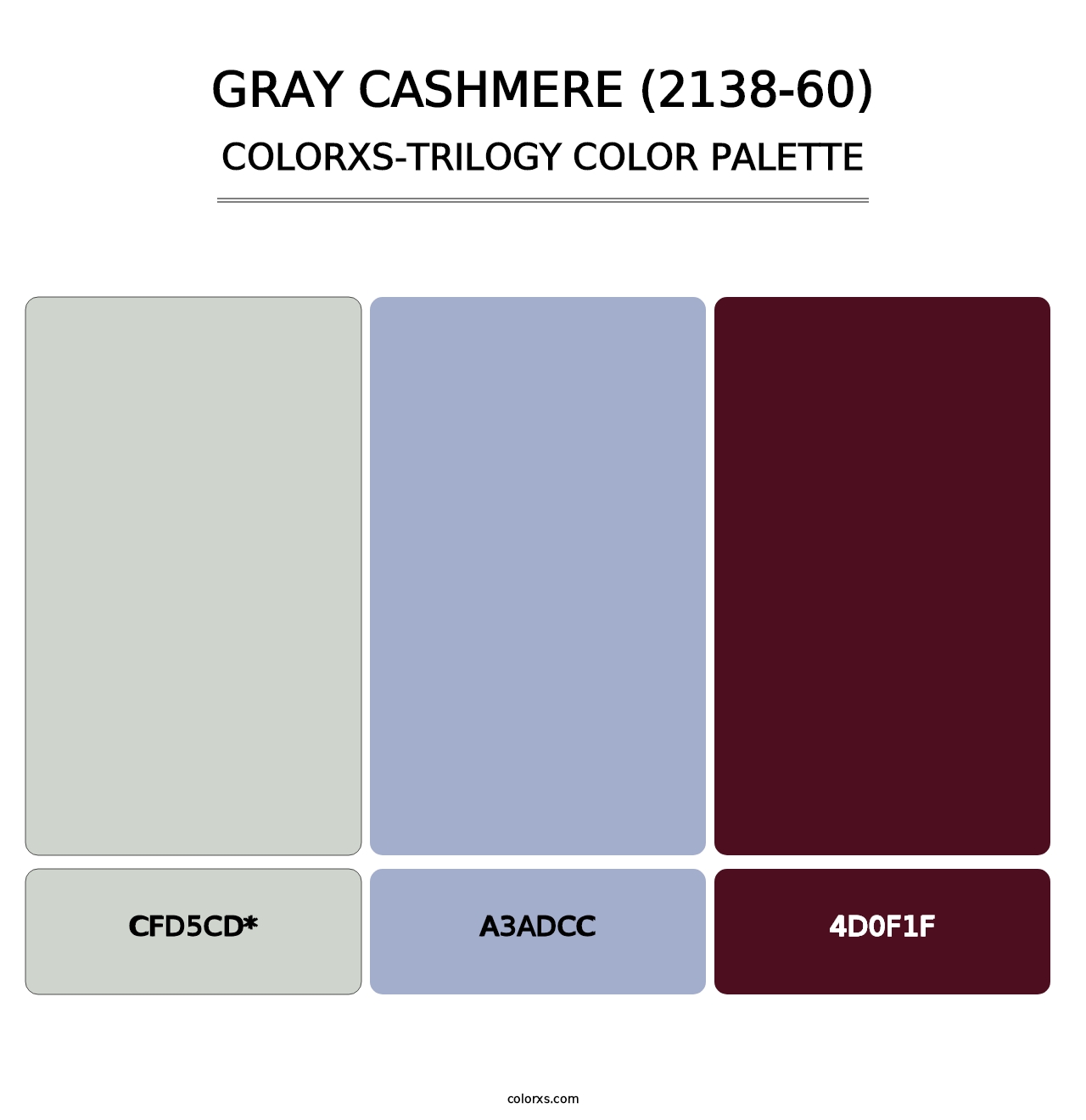 Gray Cashmere (2138-60) - Colorxs Trilogy Palette