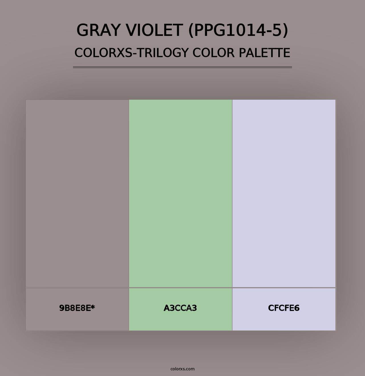 Gray Violet (PPG1014-5) - Colorxs Trilogy Palette