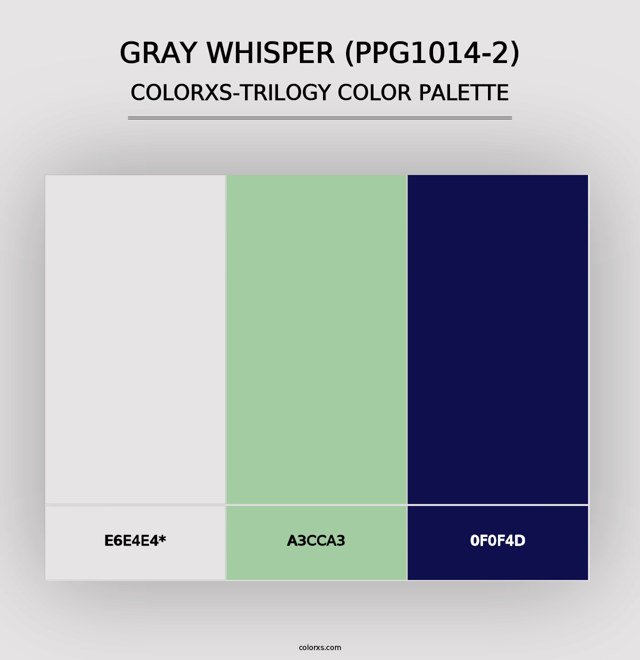 Gray Whisper (PPG1014-2) - Colorxs Trilogy Palette