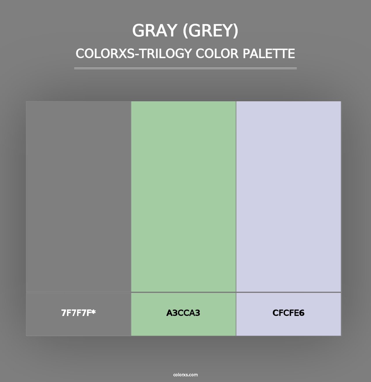 Gray (Grey) - Colorxs Trilogy Palette