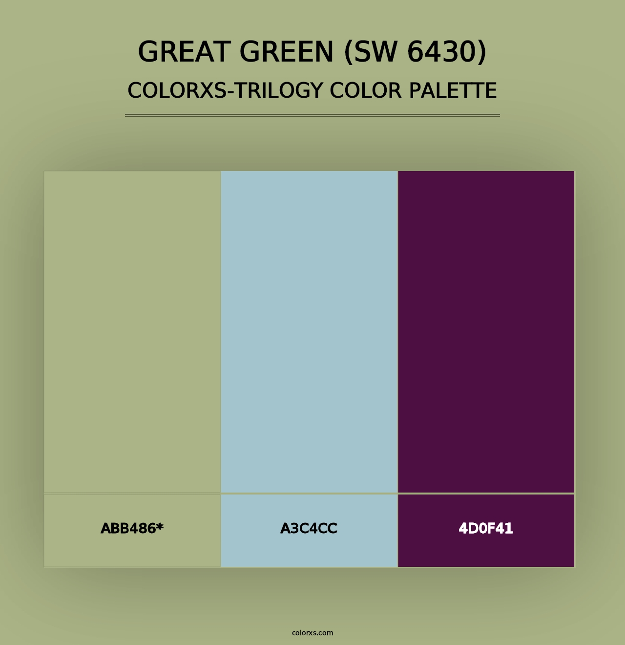 Great Green (SW 6430) - Colorxs Trilogy Palette