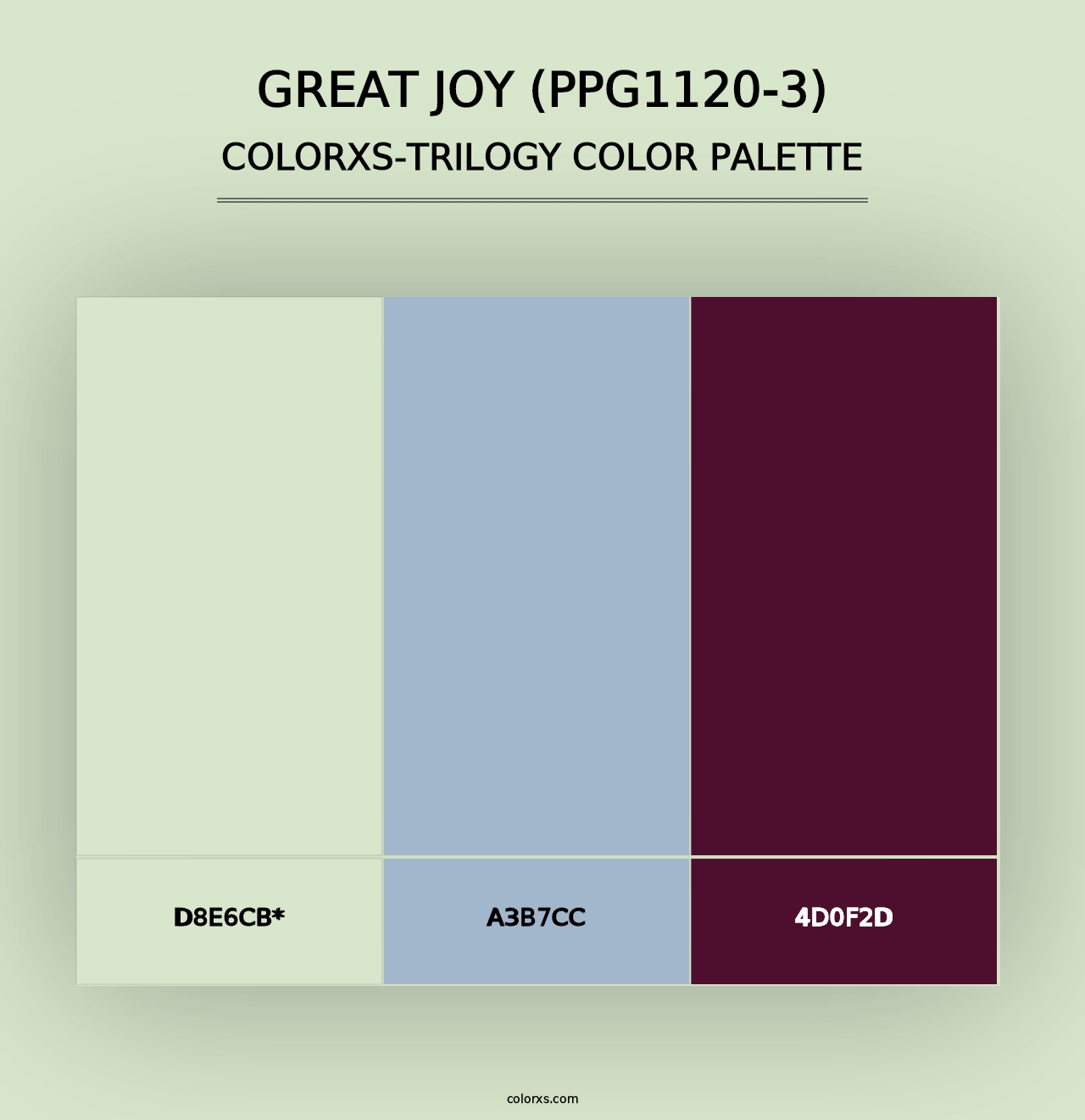 Great Joy (PPG1120-3) - Colorxs Trilogy Palette