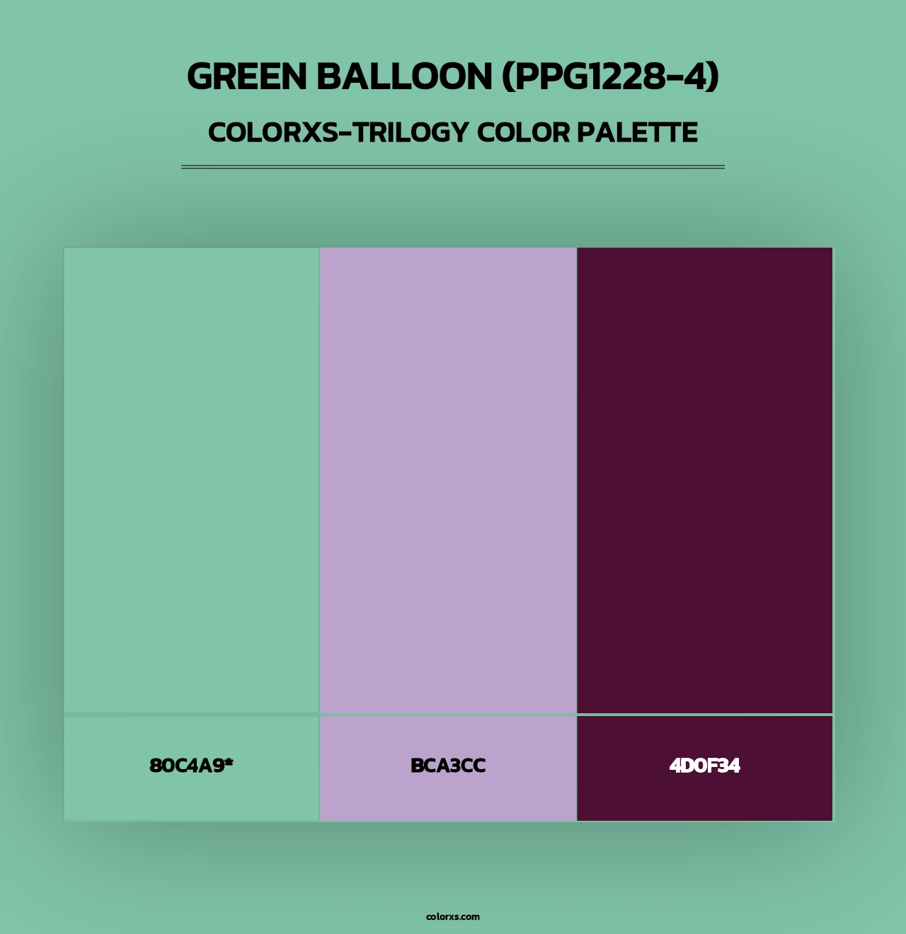 Green Balloon (PPG1228-4) - Colorxs Trilogy Palette