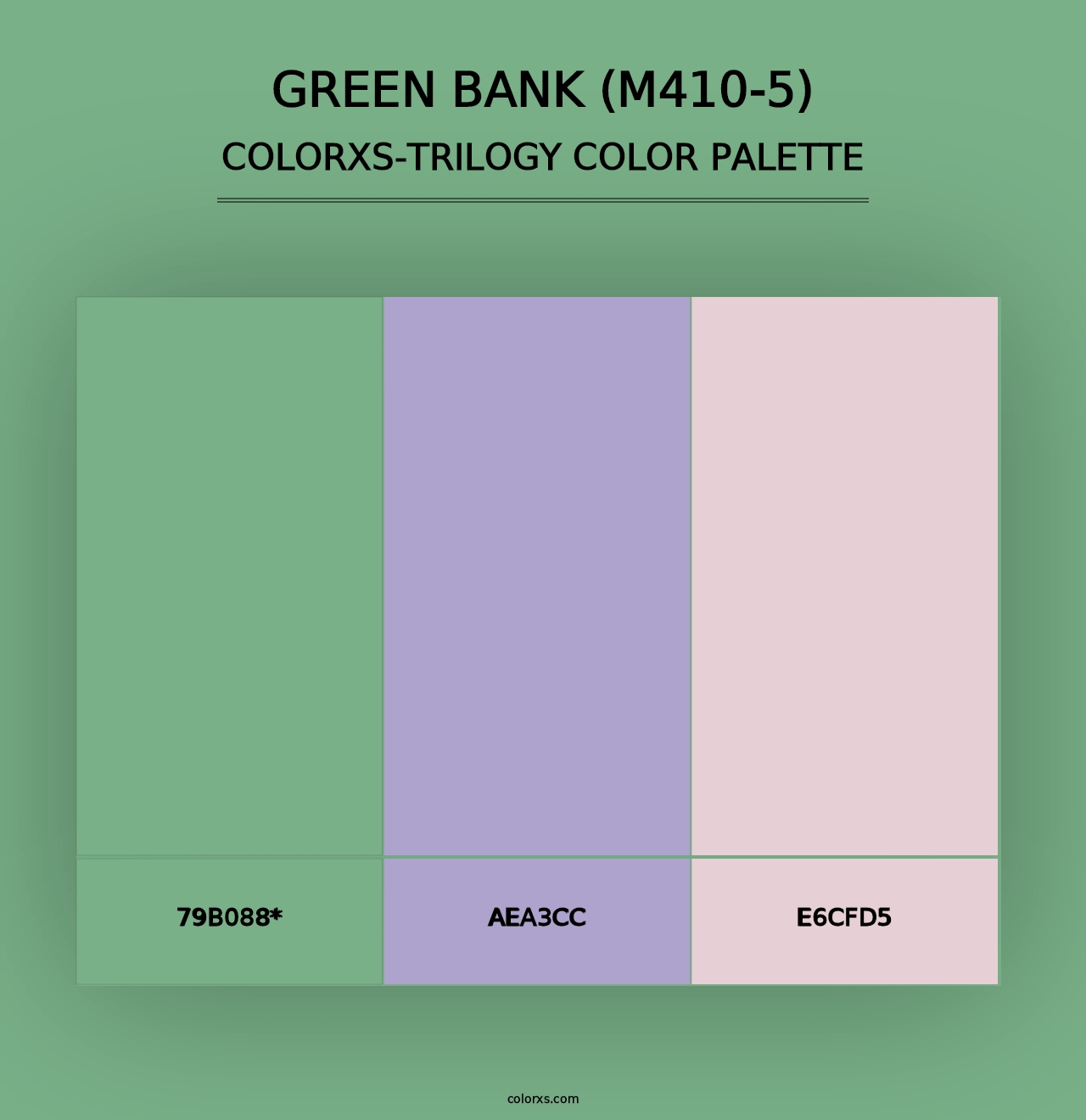 Green Bank (M410-5) - Colorxs Trilogy Palette