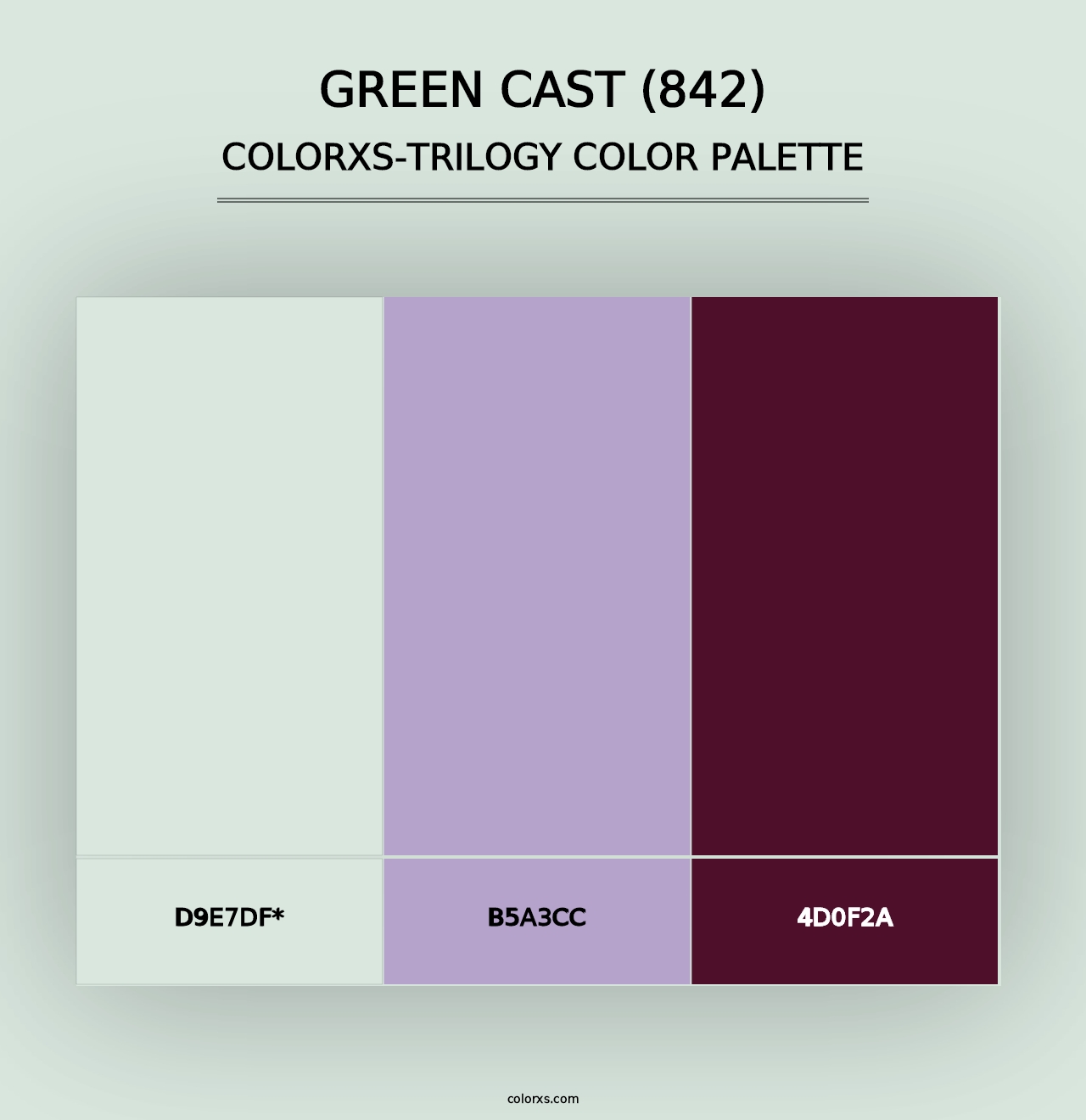 Green Cast (842) - Colorxs Trilogy Palette