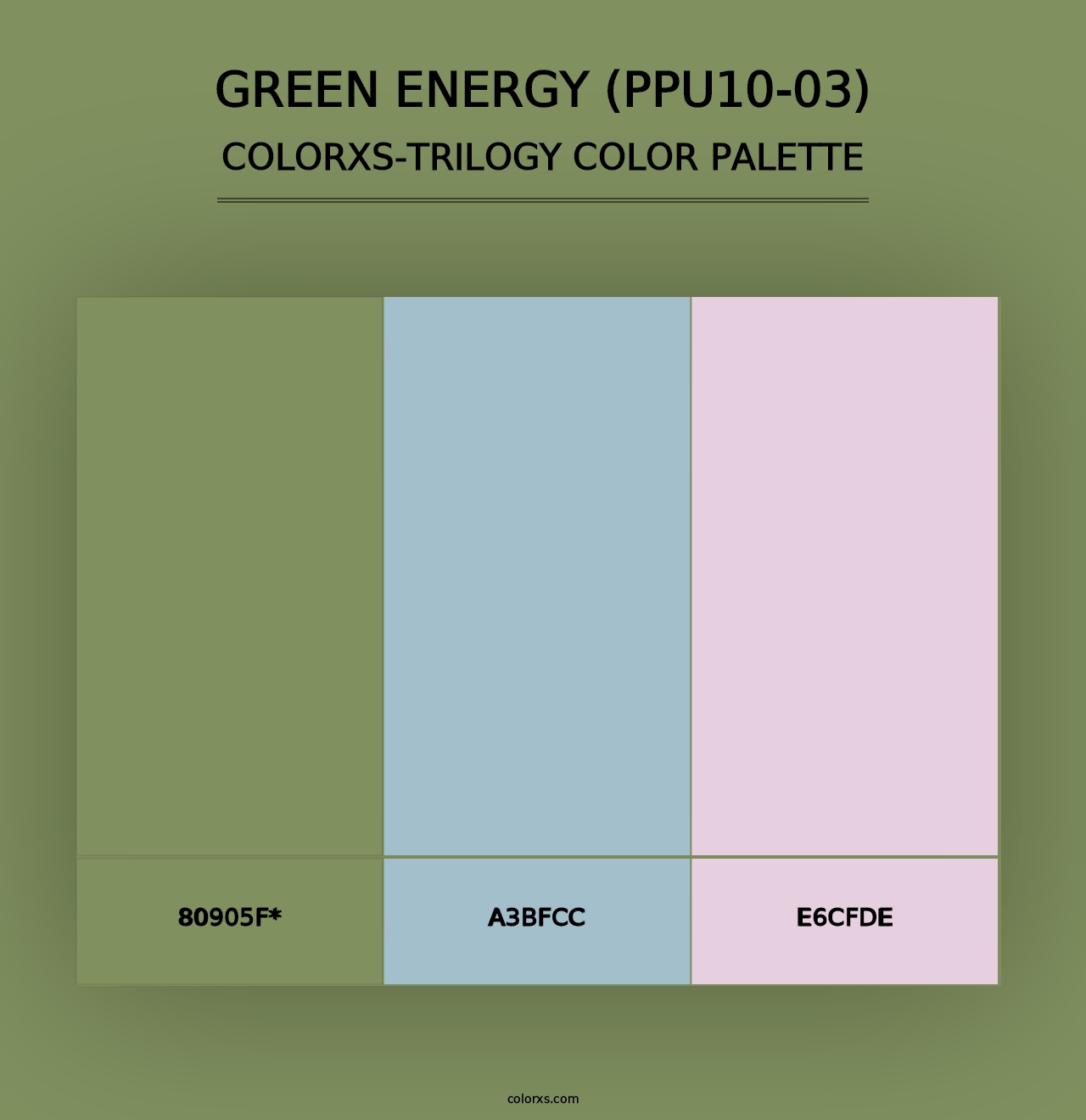 Green Energy (PPU10-03) - Colorxs Trilogy Palette