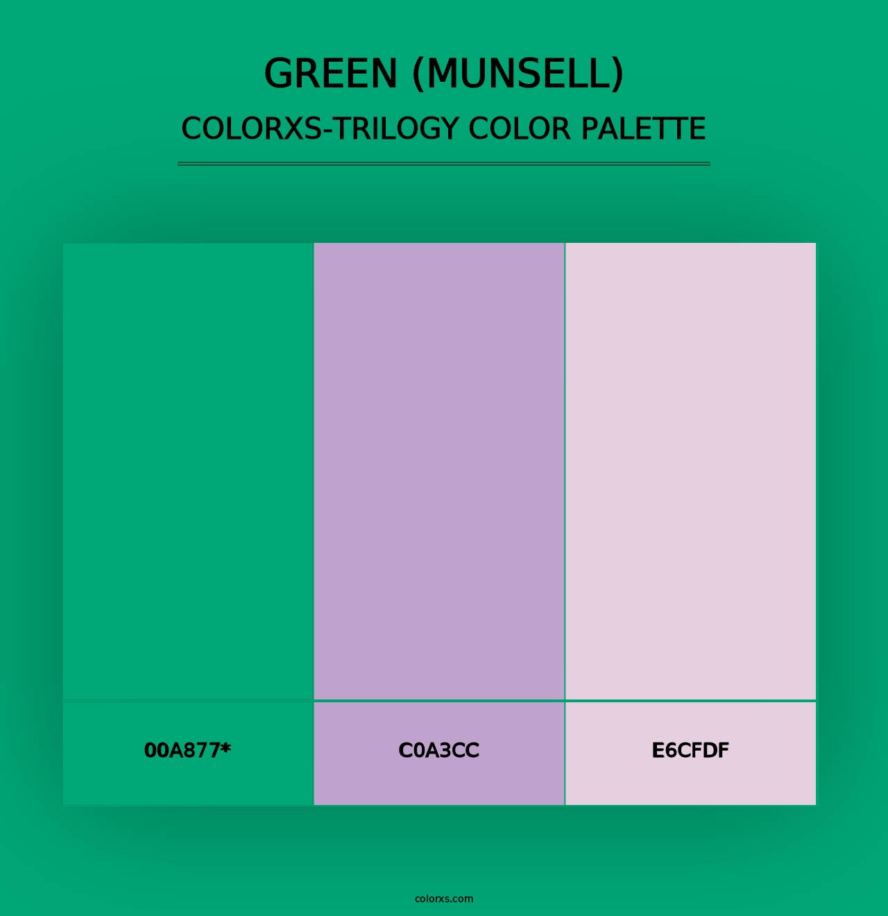 Green (Munsell) - Colorxs Trilogy Palette