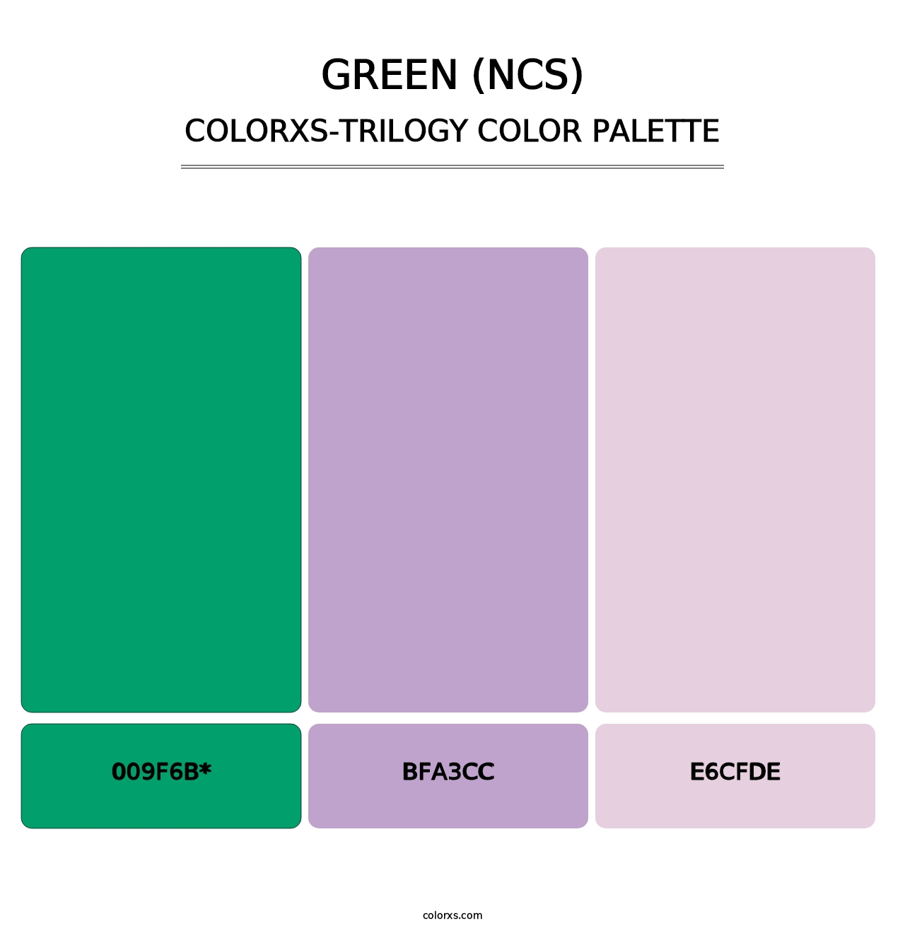 Green (NCS) - Colorxs Trilogy Palette