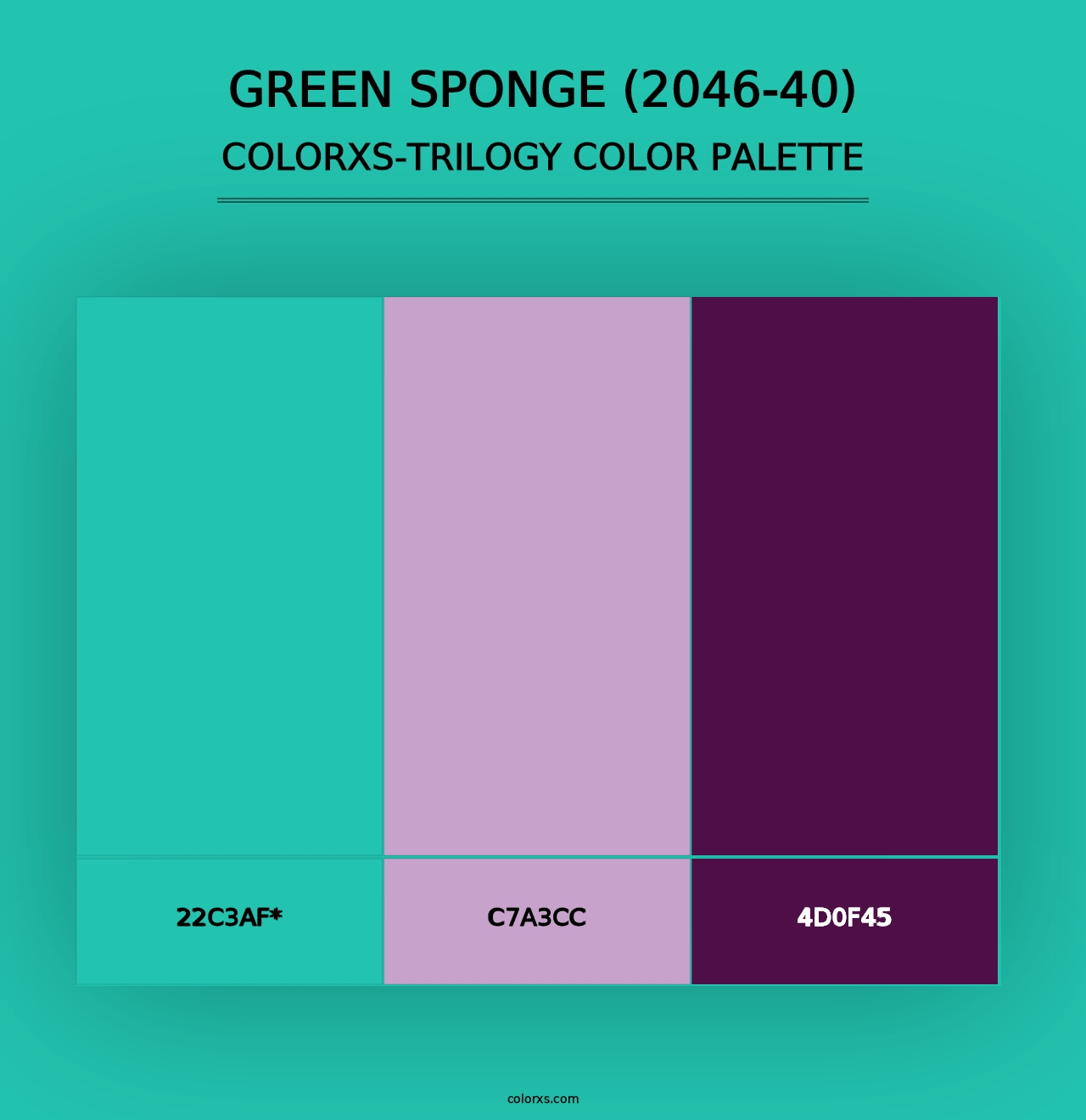 Green Sponge (2046-40) - Colorxs Trilogy Palette