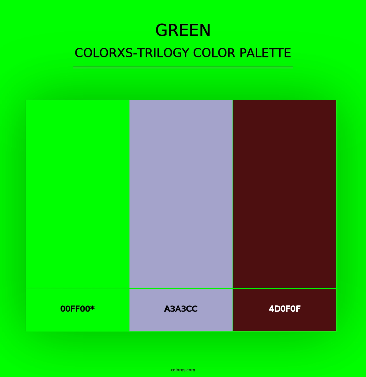 Green - Colorxs Trilogy Palette