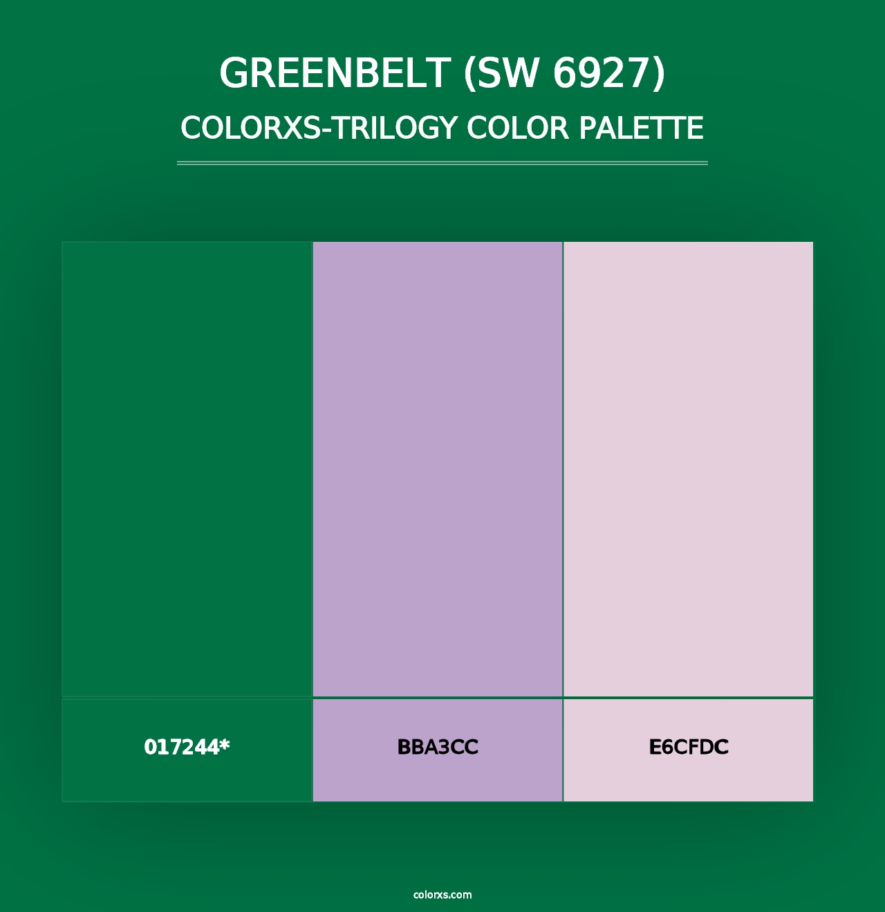 Greenbelt (SW 6927) - Colorxs Trilogy Palette