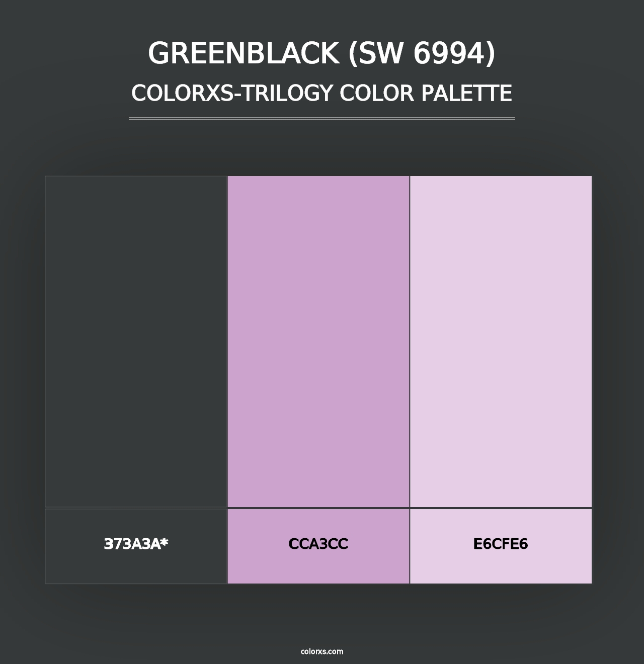 Greenblack (SW 6994) - Colorxs Trilogy Palette