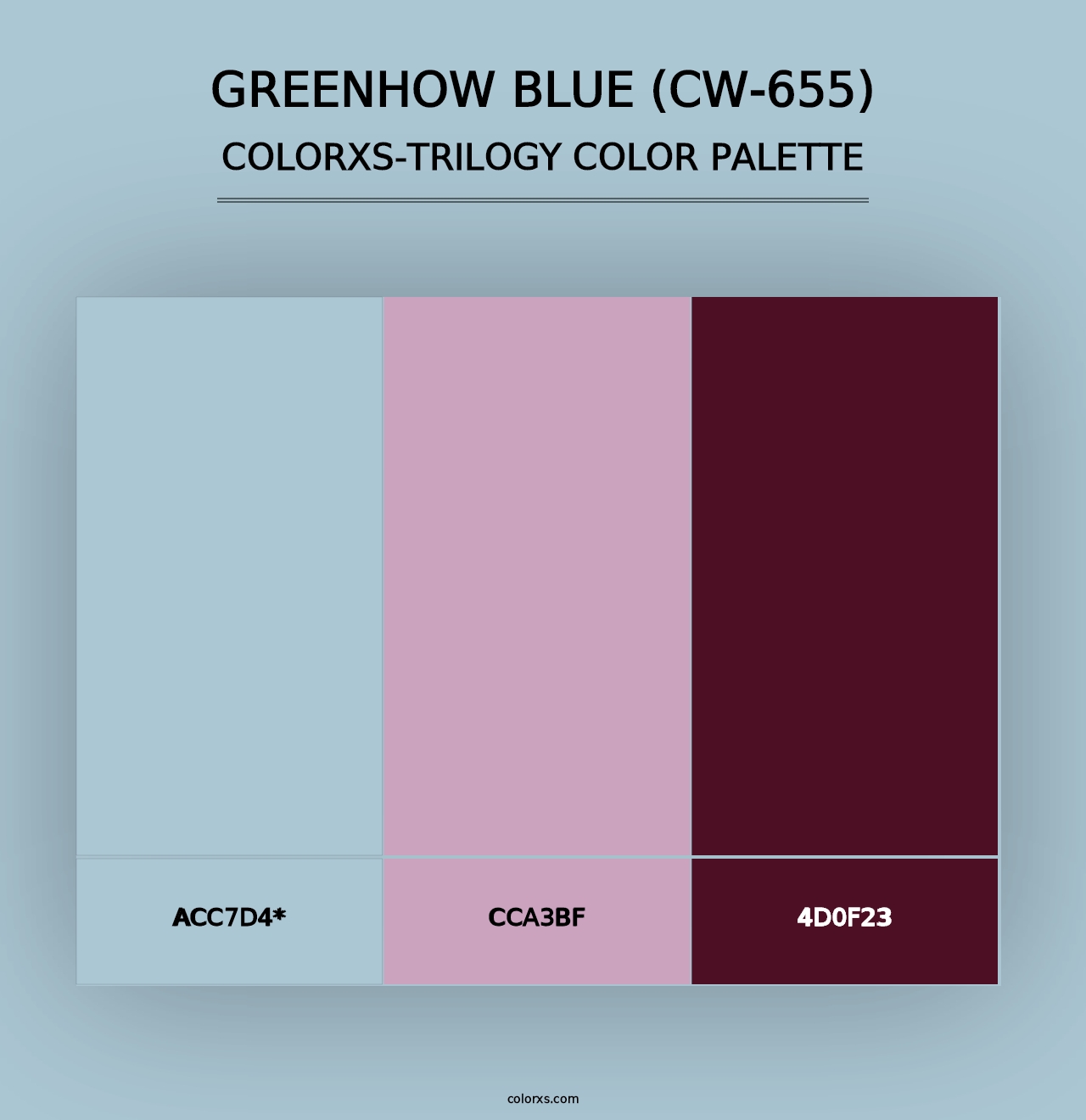 Greenhow Blue (CW-655) - Colorxs Trilogy Palette