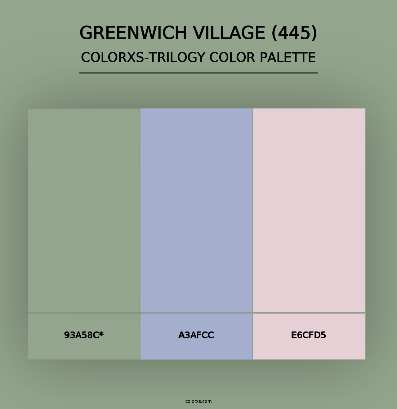 Greenwich Village (445) - Colorxs Trilogy Palette