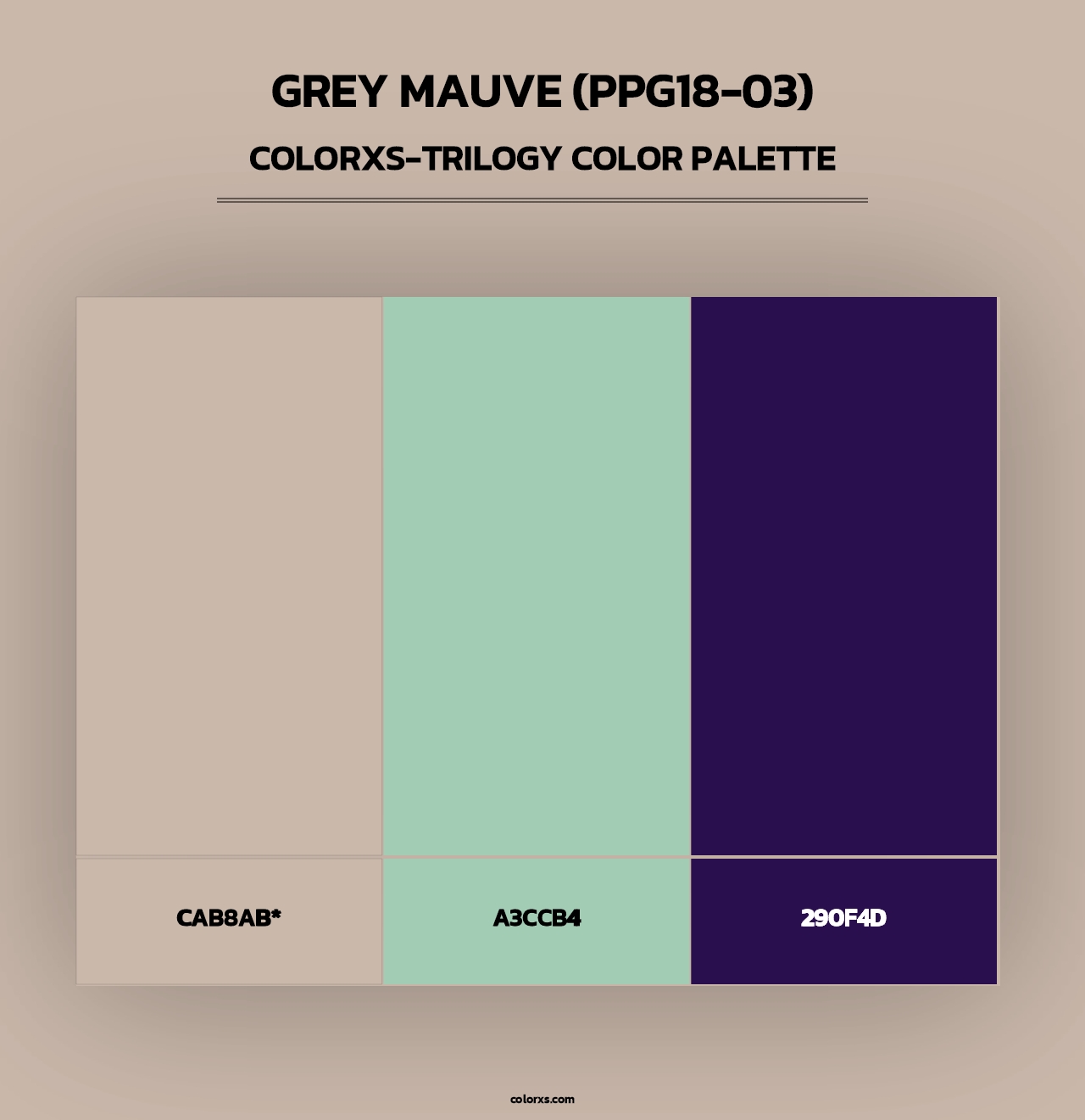 Grey Mauve (PPG18-03) - Colorxs Trilogy Palette