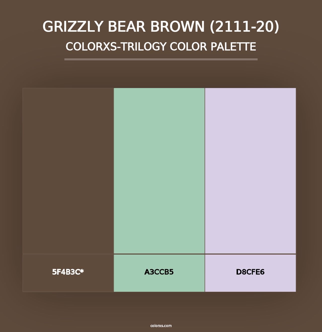 Grizzly Bear Brown (2111-20) - Colorxs Trilogy Palette