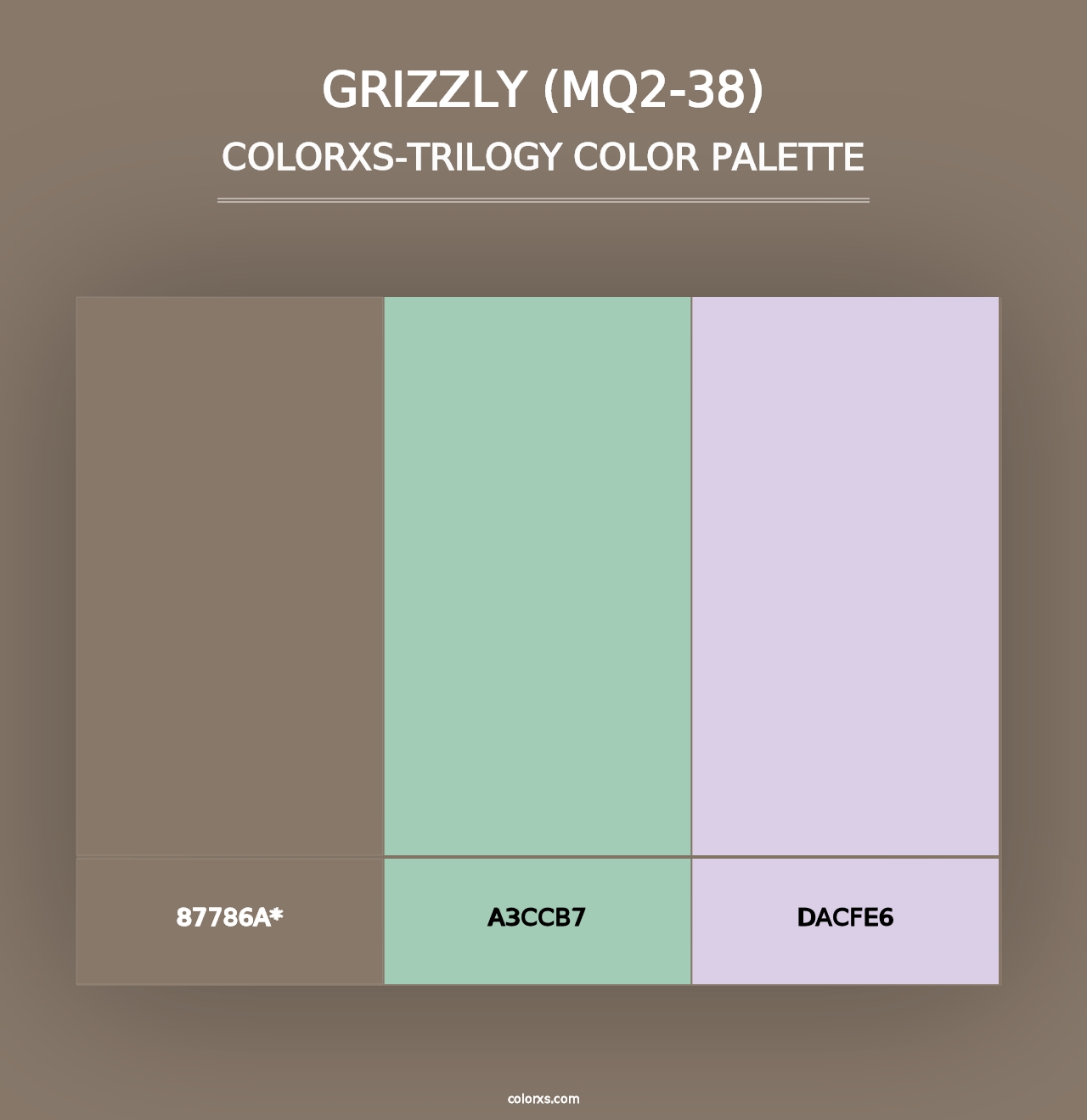 Grizzly (MQ2-38) - Colorxs Trilogy Palette