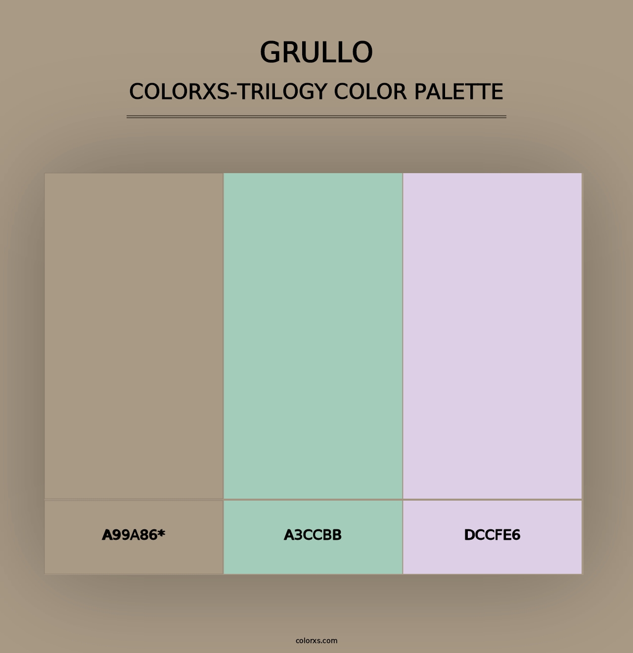 Grullo - Colorxs Trilogy Palette