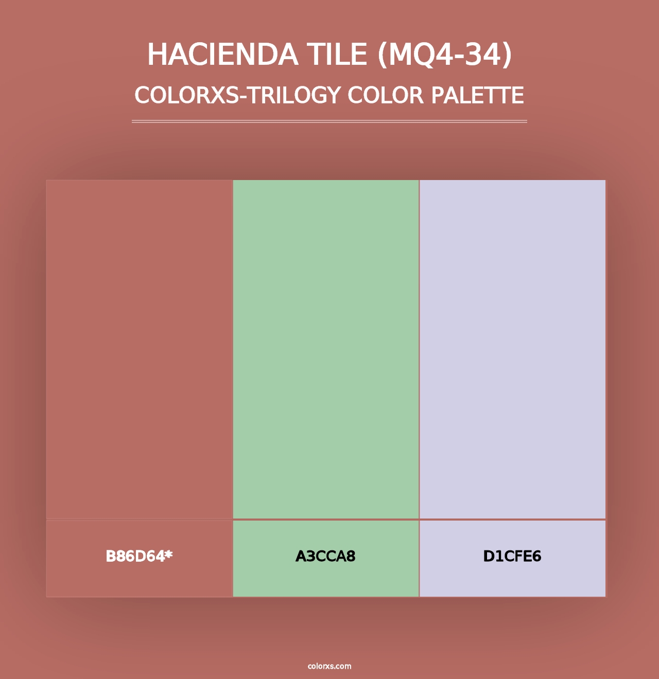 Hacienda Tile (MQ4-34) - Colorxs Trilogy Palette