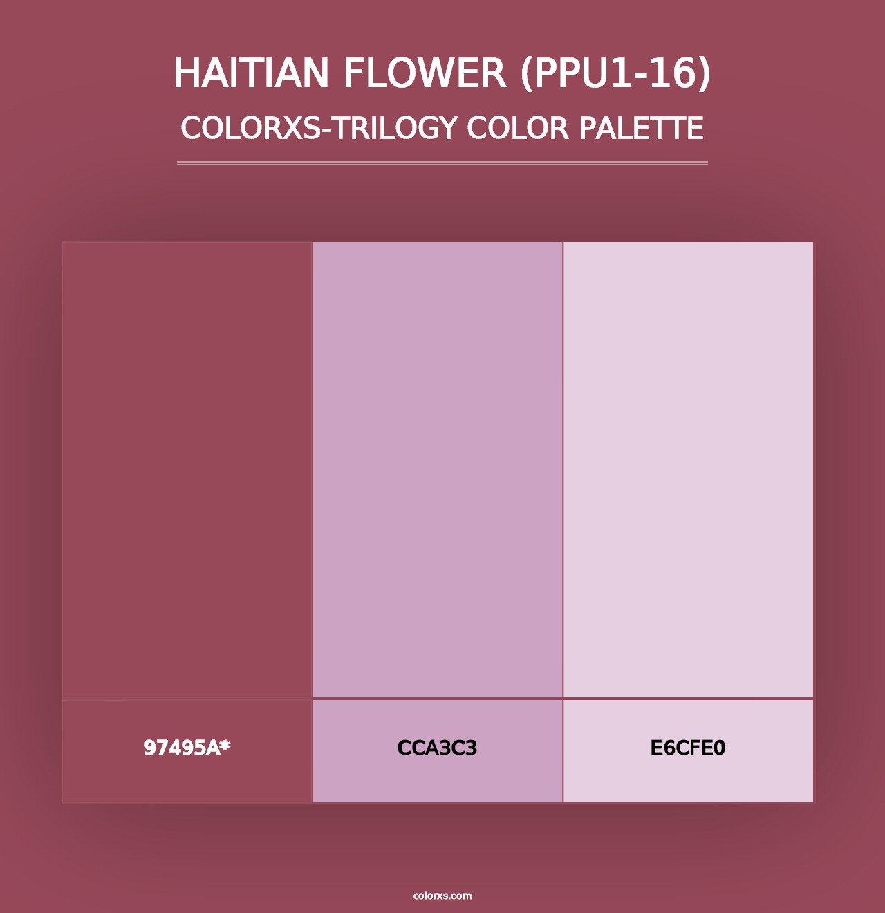 Haitian Flower (PPU1-16) - Colorxs Trilogy Palette