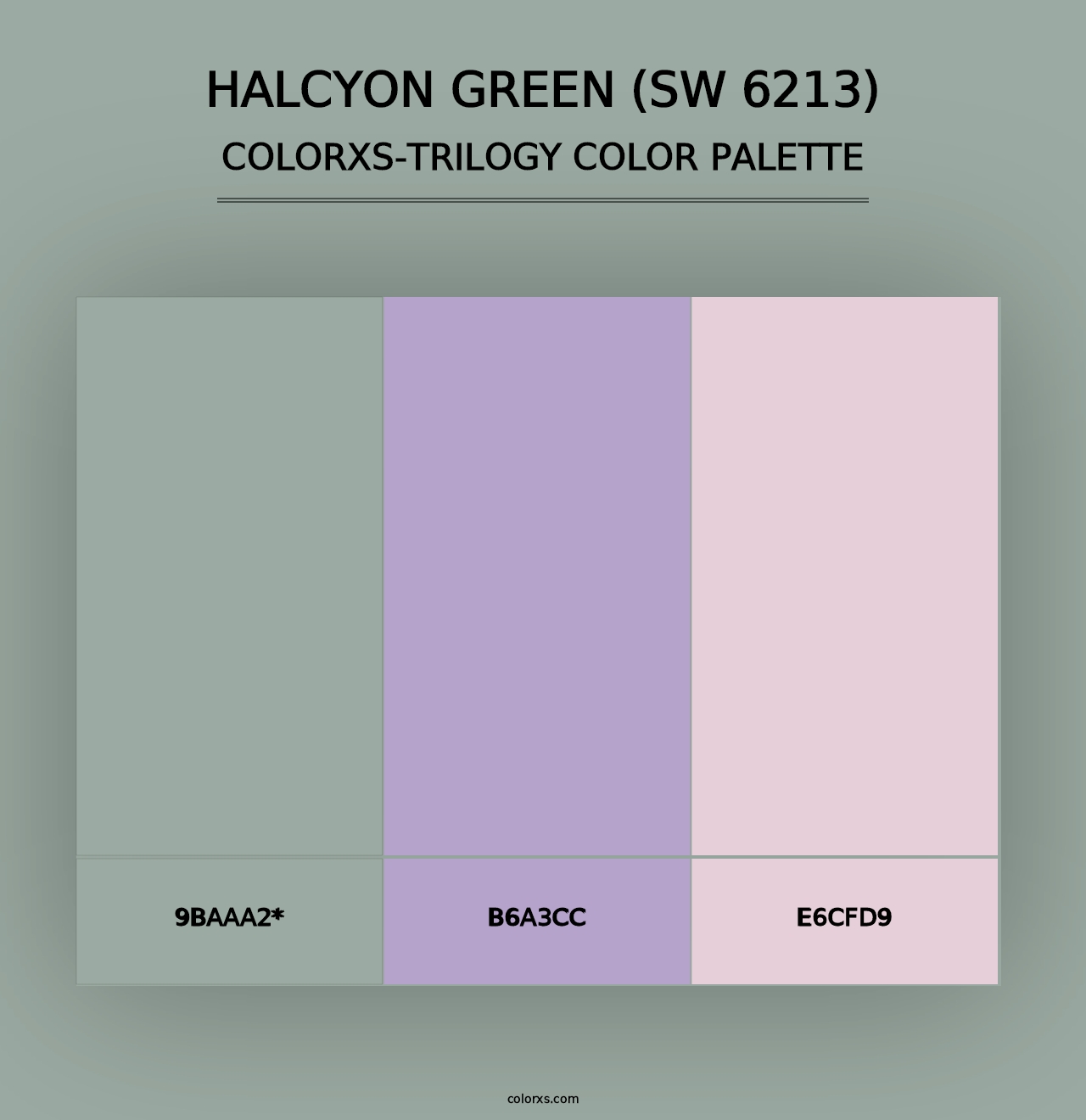 Halcyon Green (SW 6213) - Colorxs Trilogy Palette