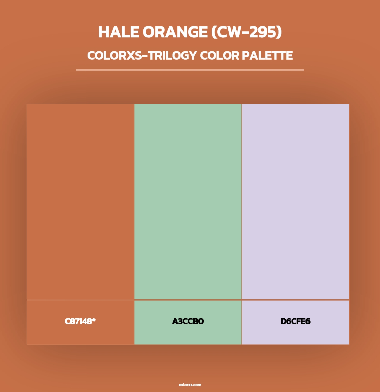 Hale Orange (CW-295) - Colorxs Trilogy Palette