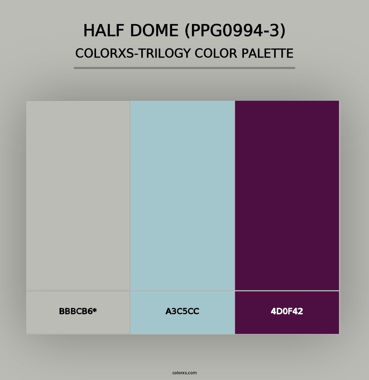 Half Dome (PPG0994-3) - Colorxs Trilogy Palette