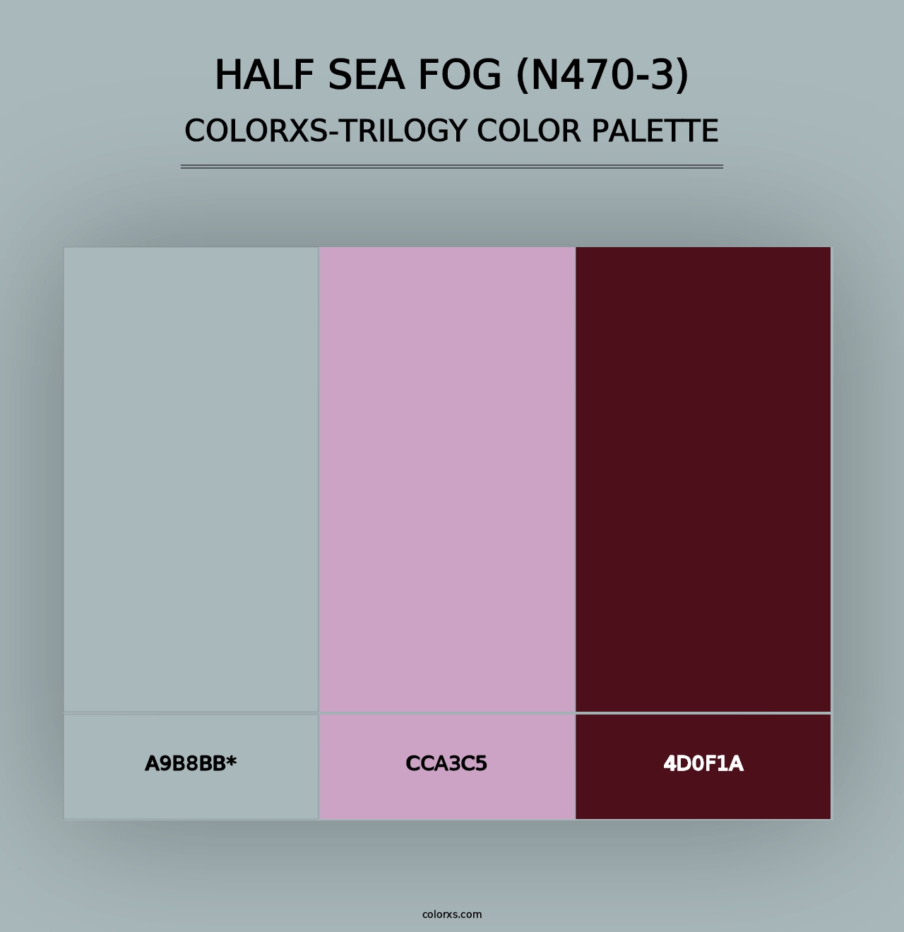 Half Sea Fog (N470-3) - Colorxs Trilogy Palette