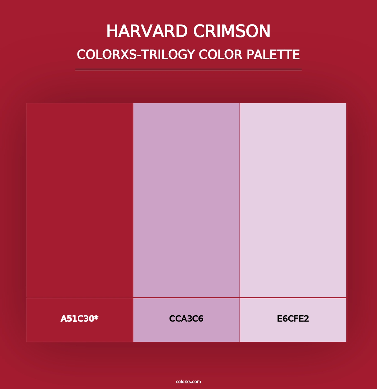 Harvard Crimson - Colorxs Trilogy Palette