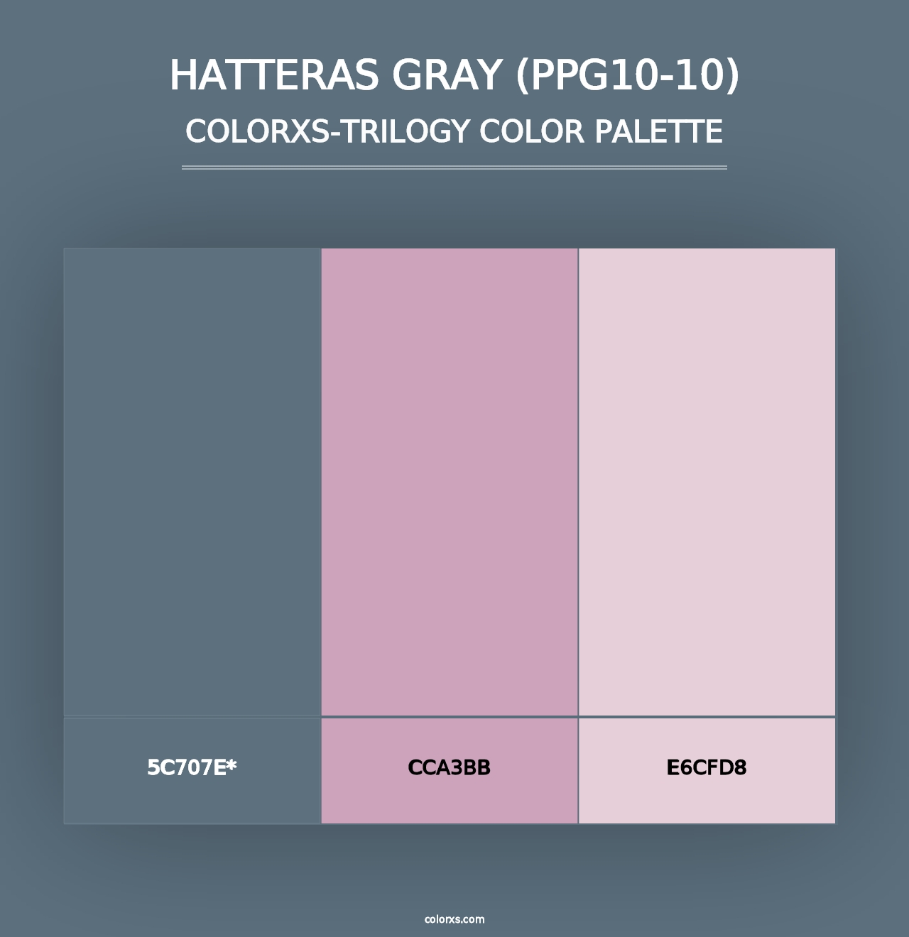 Hatteras Gray (PPG10-10) - Colorxs Trilogy Palette