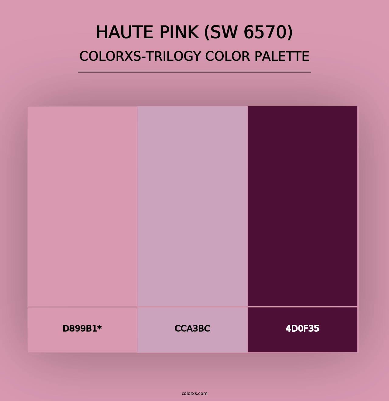 Haute Pink (SW 6570) - Colorxs Trilogy Palette