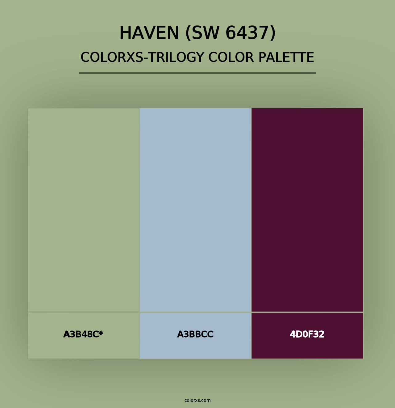 Haven (SW 6437) - Colorxs Trilogy Palette