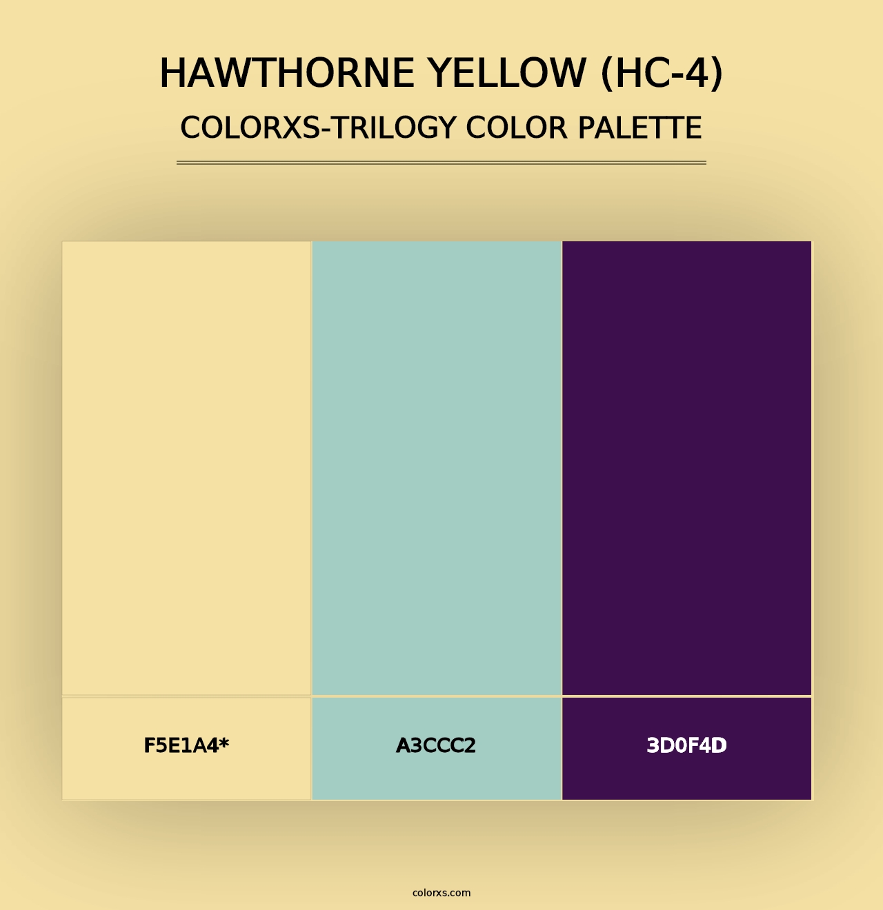 Hawthorne Yellow (HC-4) - Colorxs Trilogy Palette