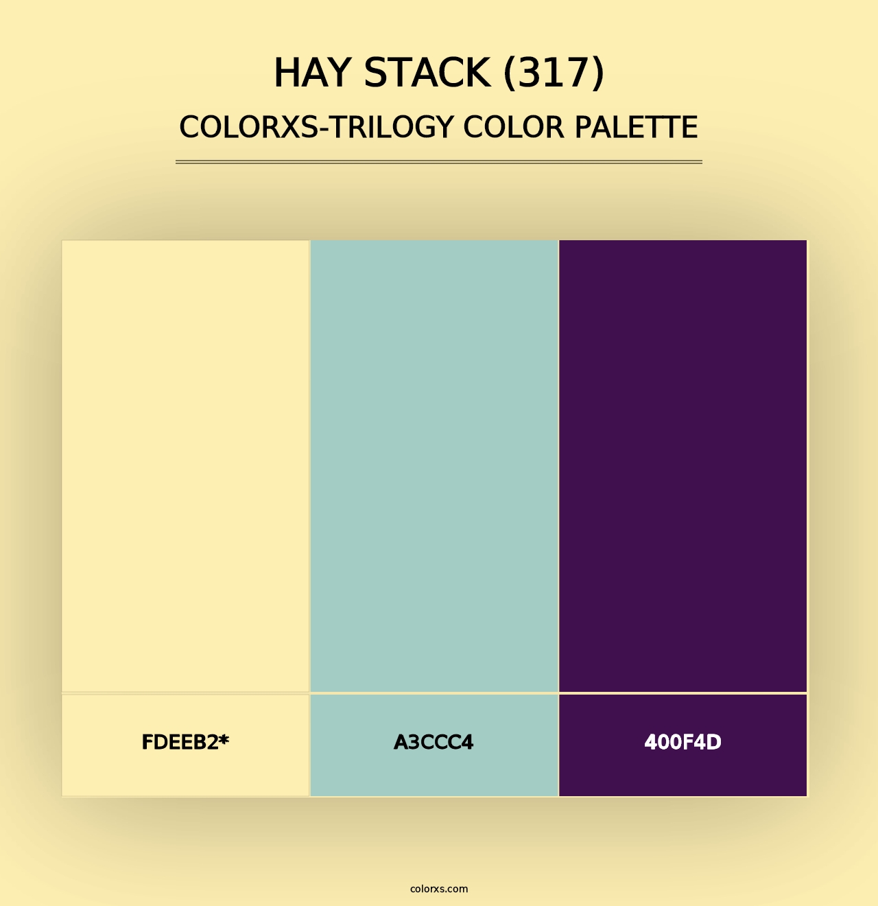 Hay Stack (317) - Colorxs Trilogy Palette