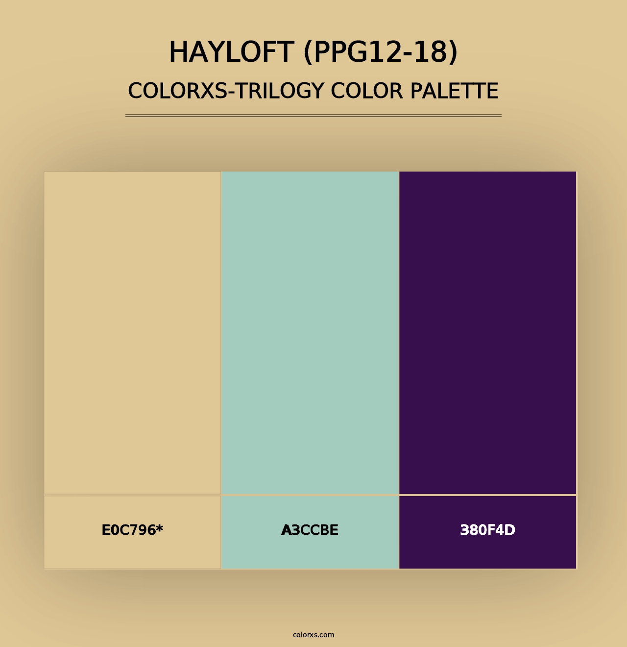 Hayloft (PPG12-18) - Colorxs Trilogy Palette