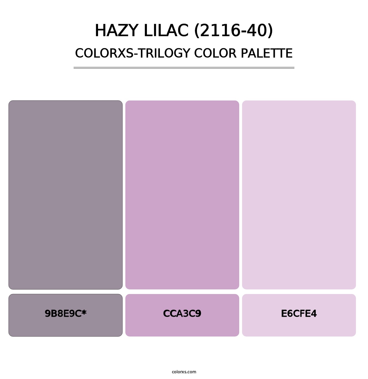 Hazy Lilac (2116-40) - Colorxs Trilogy Palette