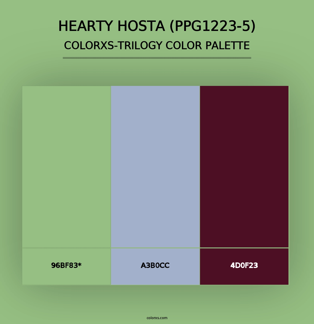 Hearty Hosta (PPG1223-5) - Colorxs Trilogy Palette