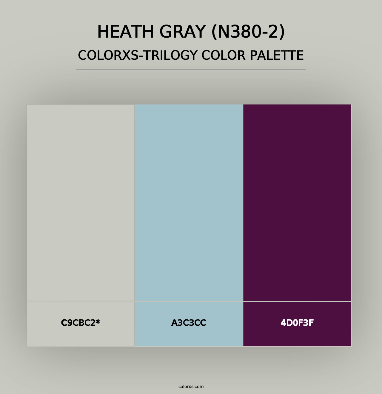 Heath Gray (N380-2) - Colorxs Trilogy Palette