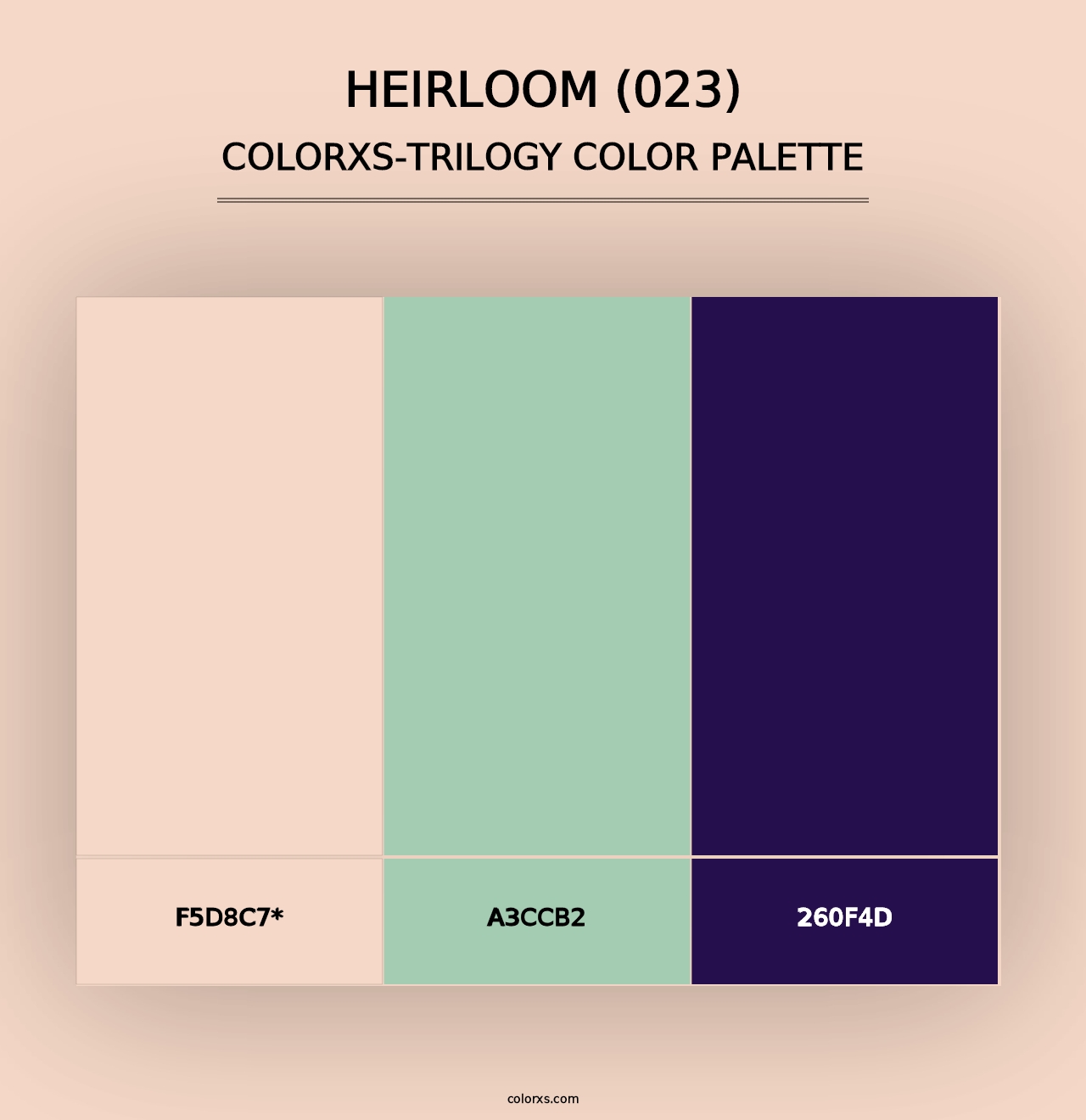 Heirloom (023) - Colorxs Trilogy Palette