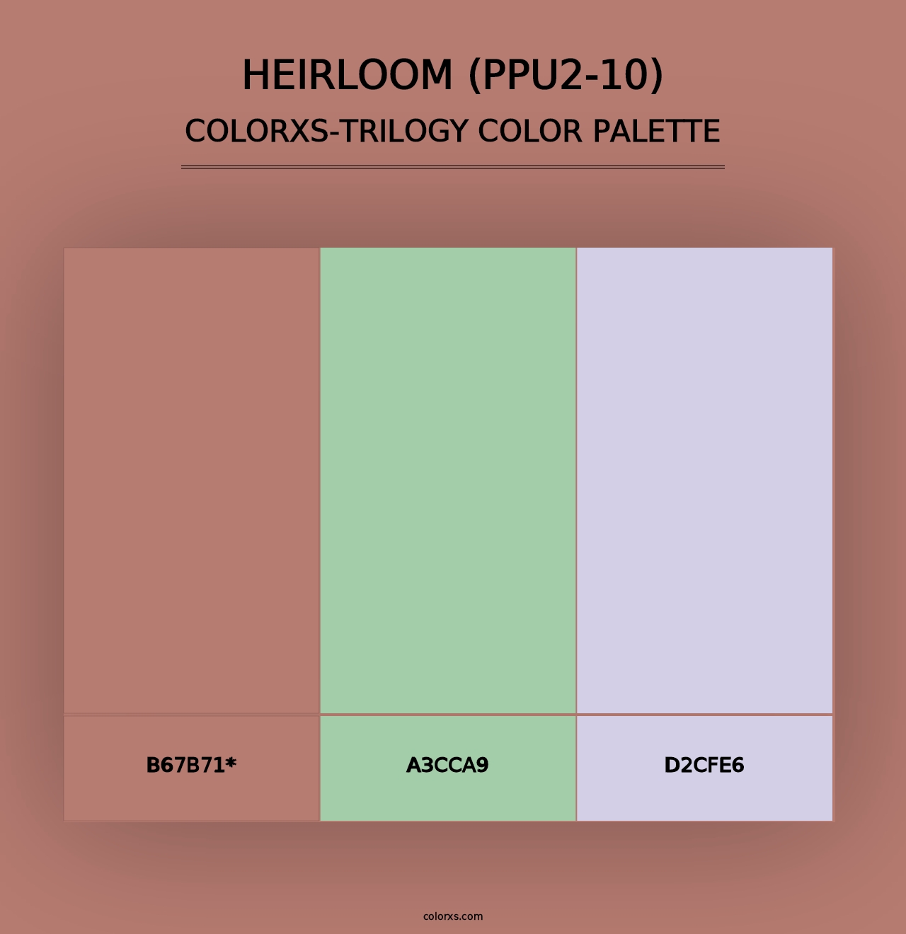 Heirloom (PPU2-10) - Colorxs Trilogy Palette