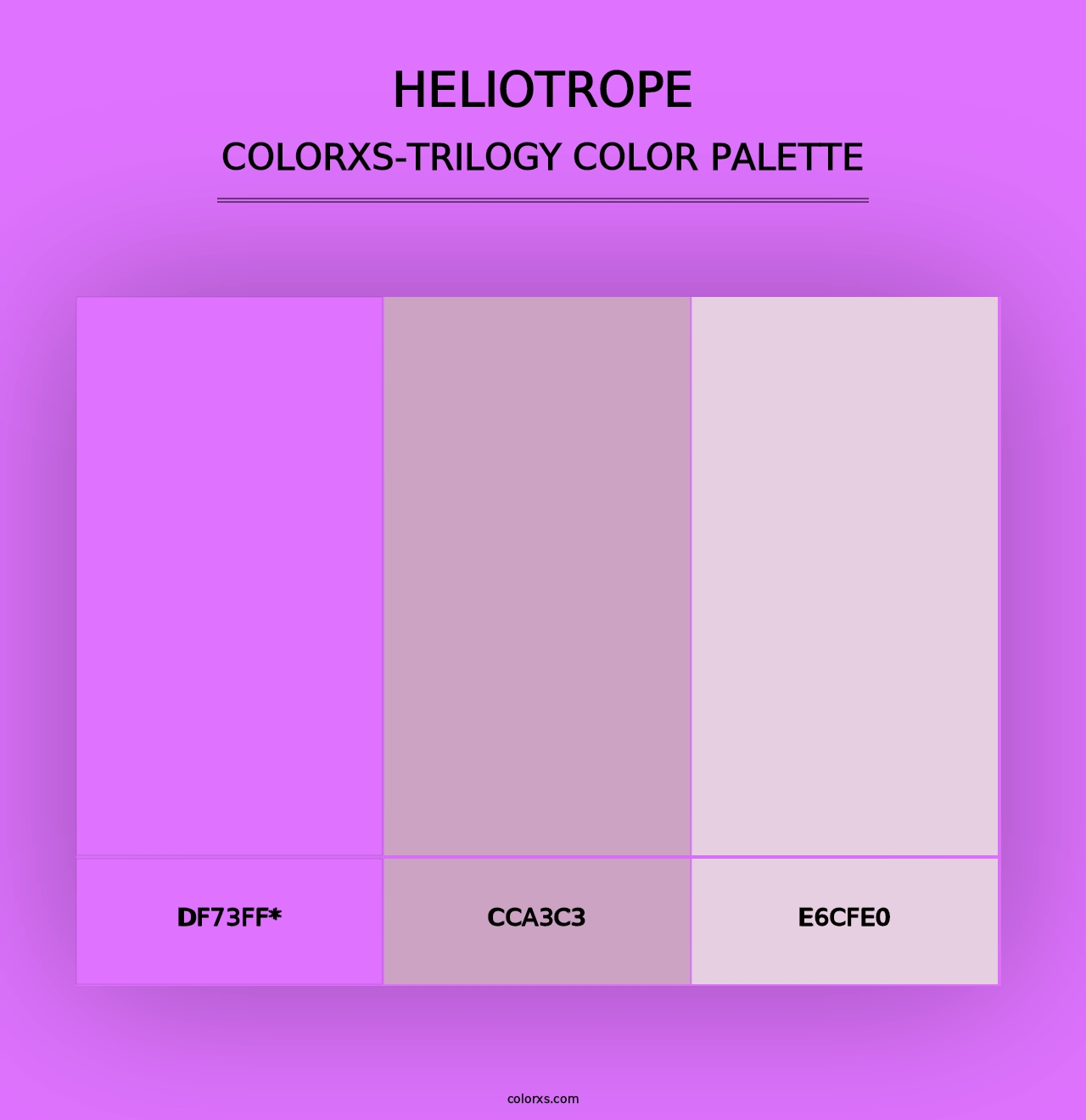 Heliotrope - Colorxs Trilogy Palette